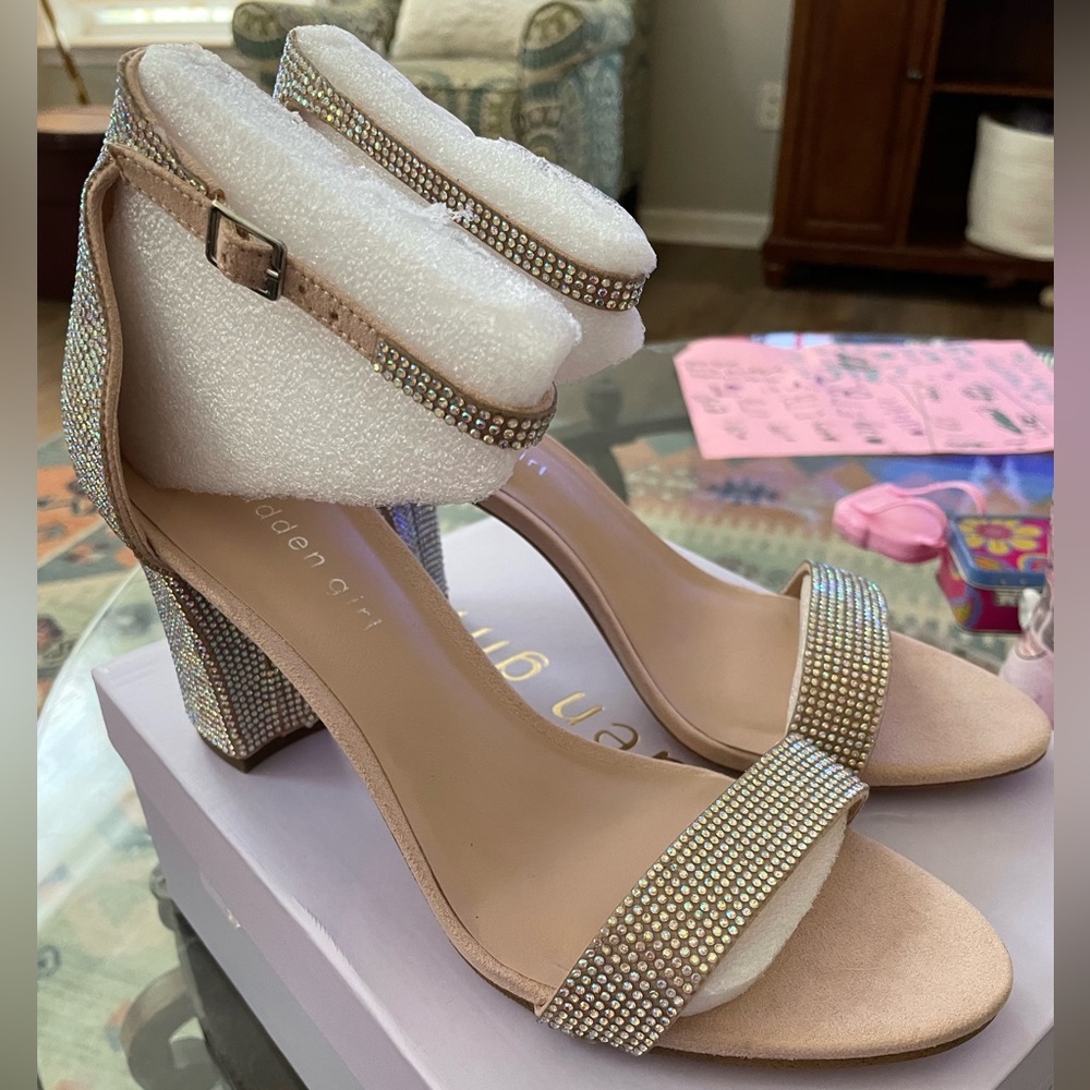 Madden girl rhinestone heels.
